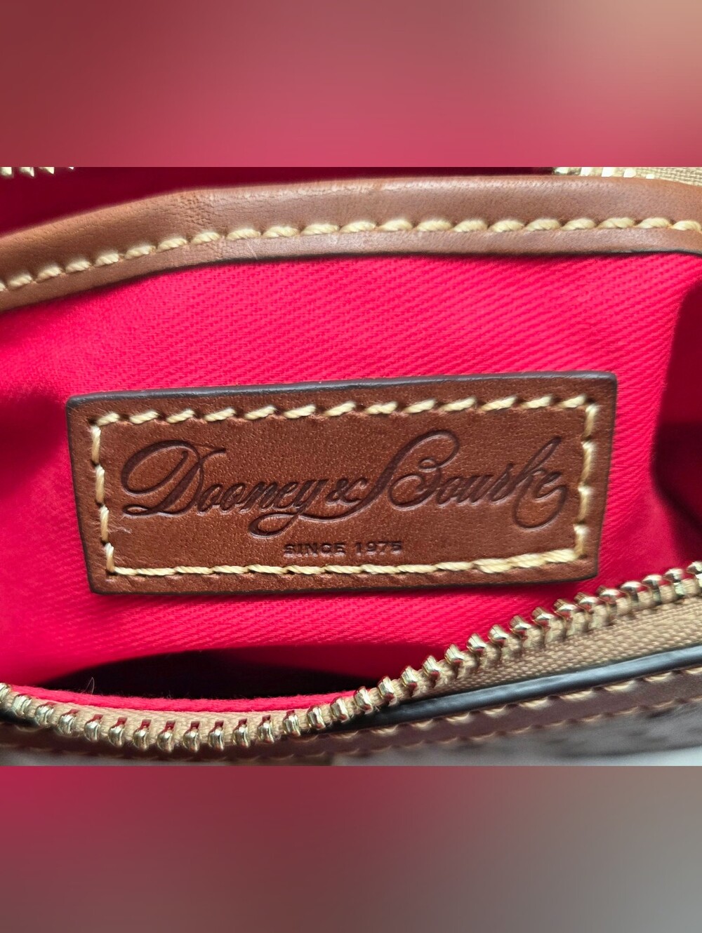 RARE Dooney & Bourke Ostrich Leather Hobo 25 - Pristine Condition - Picture 9 of 10